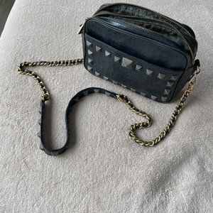 Rebecca Minkoff Vintage Black Leather Crossbody Bag